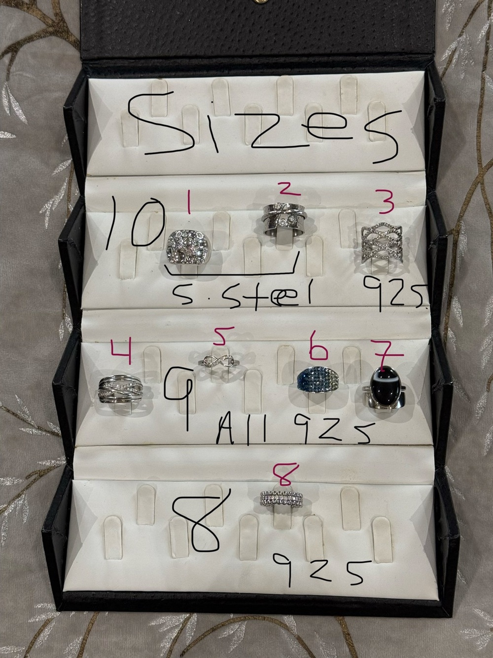 Assorted Sterling Silver and Stainless Steel Rings Tocara & Lia Sophia